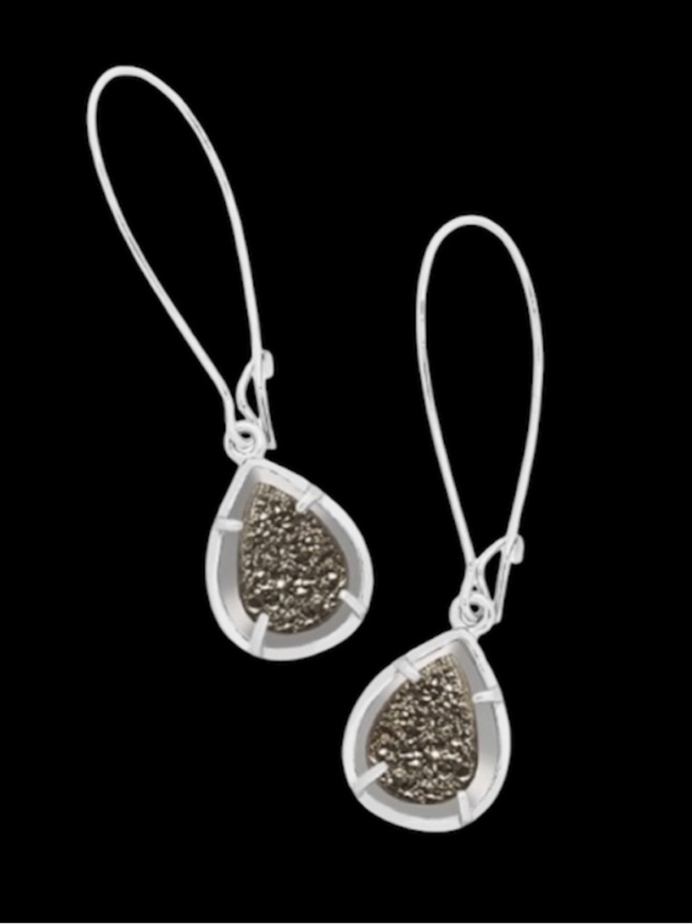 Kendra Scott Dee Silver Earrings in Platinum Drusy